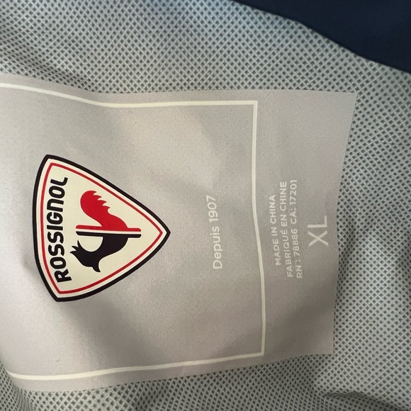 Rossignol Blue Windbreaker Jacket with High Collar and Relaxed Fit - Picture 6 of 13